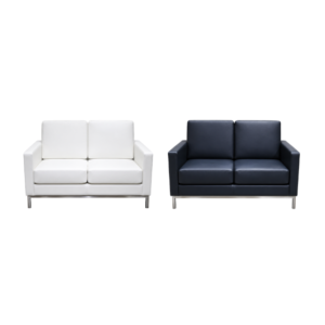 Double Seater Sofa (White / Black) 1440 x 650 x 670
