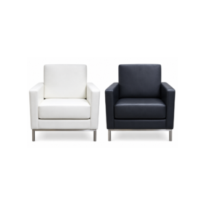 Single Seater Sofa (White / Black) 760 x 650 x 670